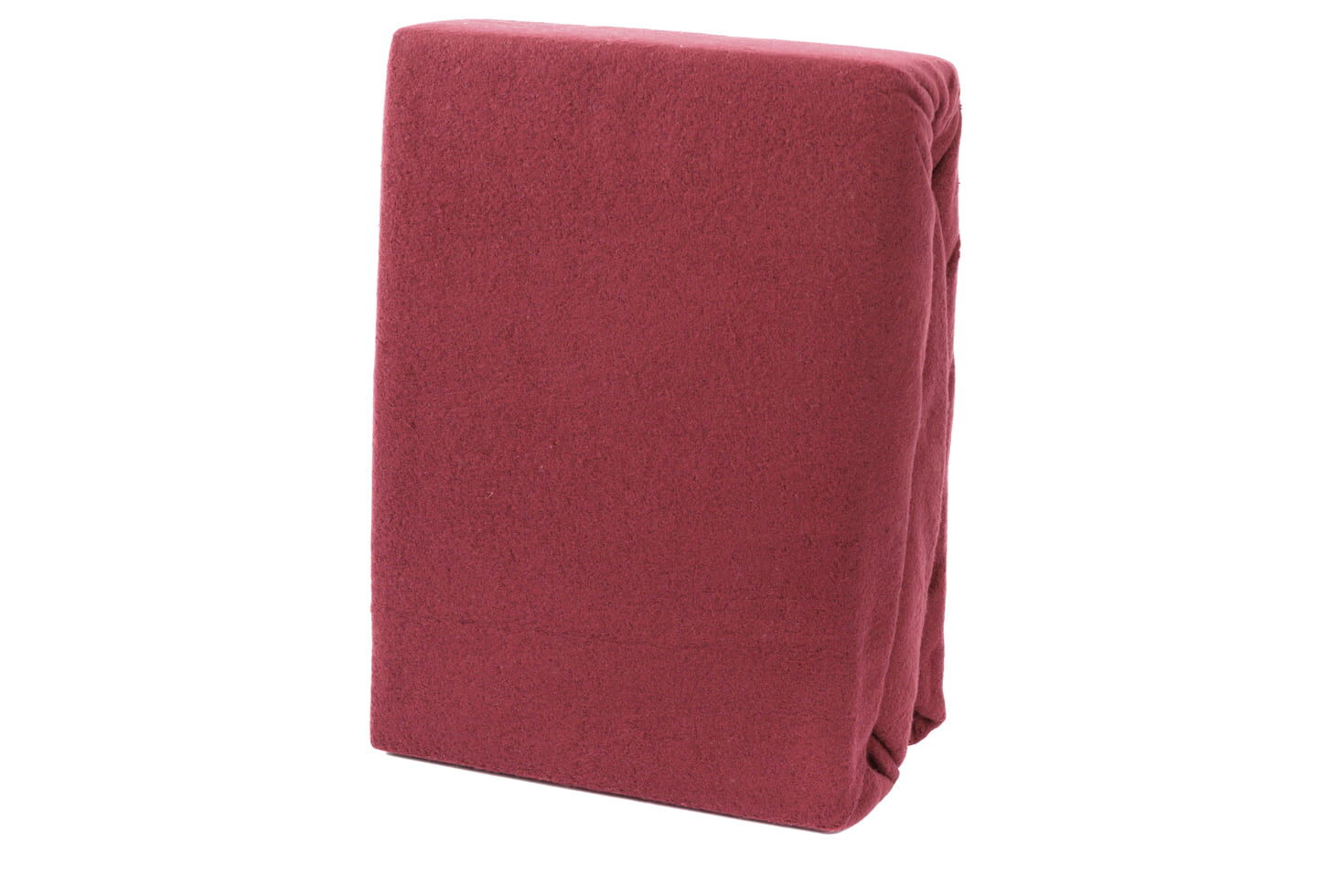 Ravensberger Matratzen Winterflausch Spannbettlaken Bordeaux seitlich 1