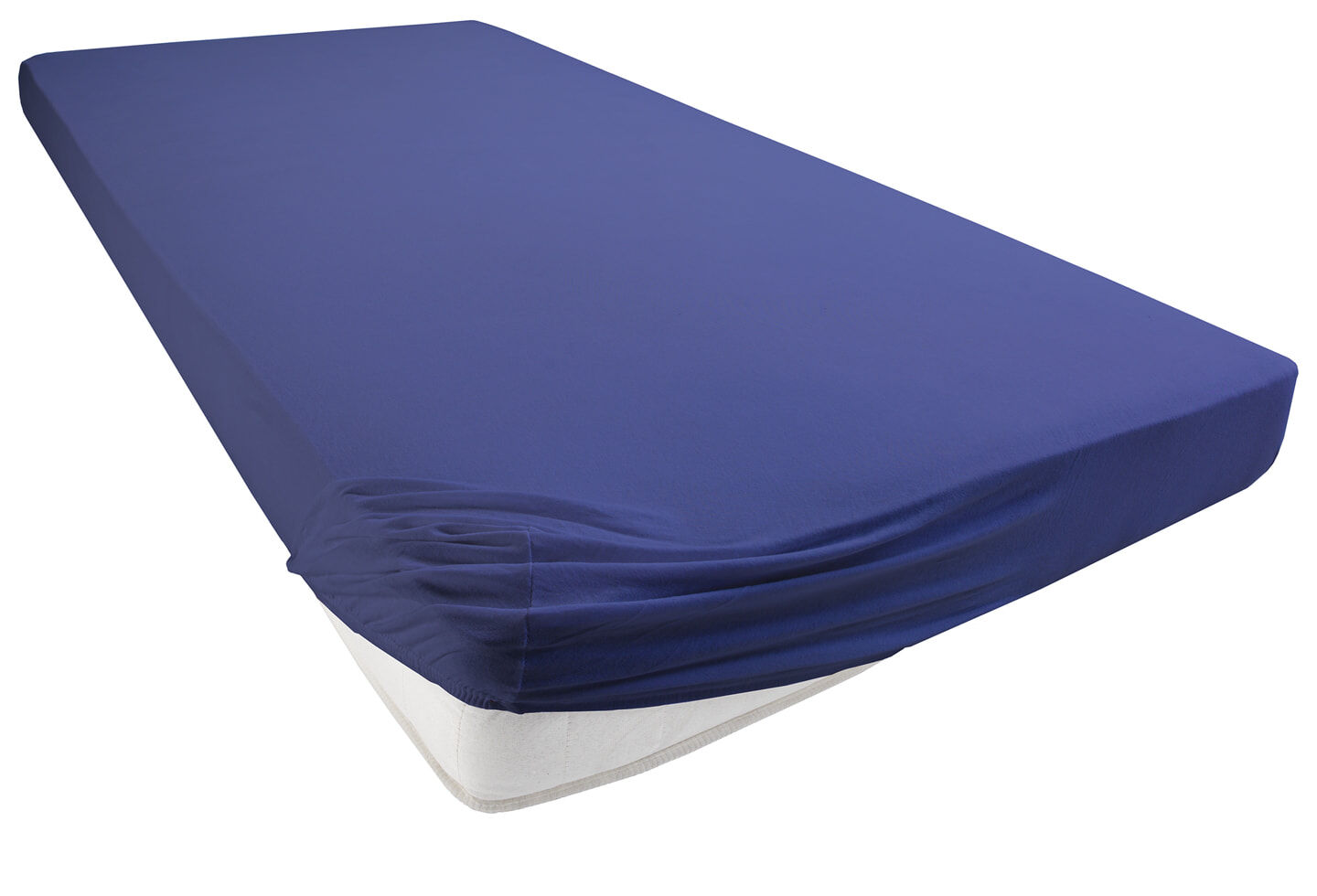 Ravensberger Matratzen Spannbettlaken navy bezogen