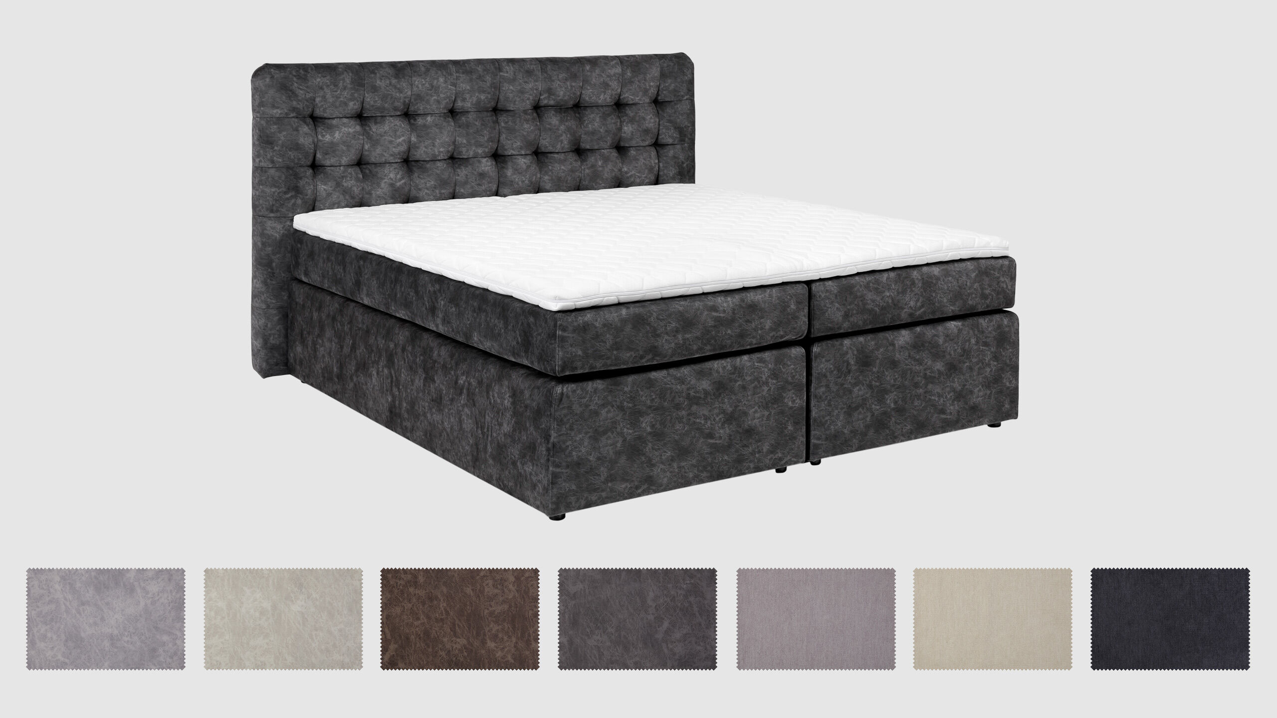 Ravensberger Matratzen Boxspringbett Perris Stoffmuster Burkley