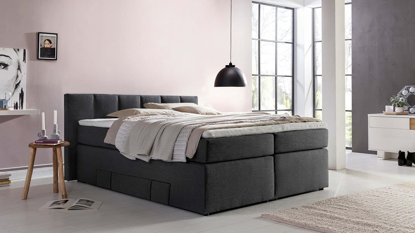 Millieubild Boxspringbett Beatrice Anthrazit