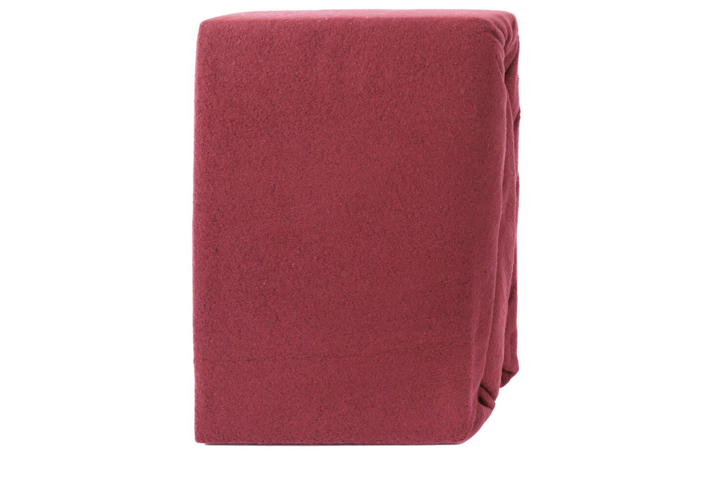 Ravensberger Matratzen Winterflausch Spannbettlaken Bordeaux seitlich 2