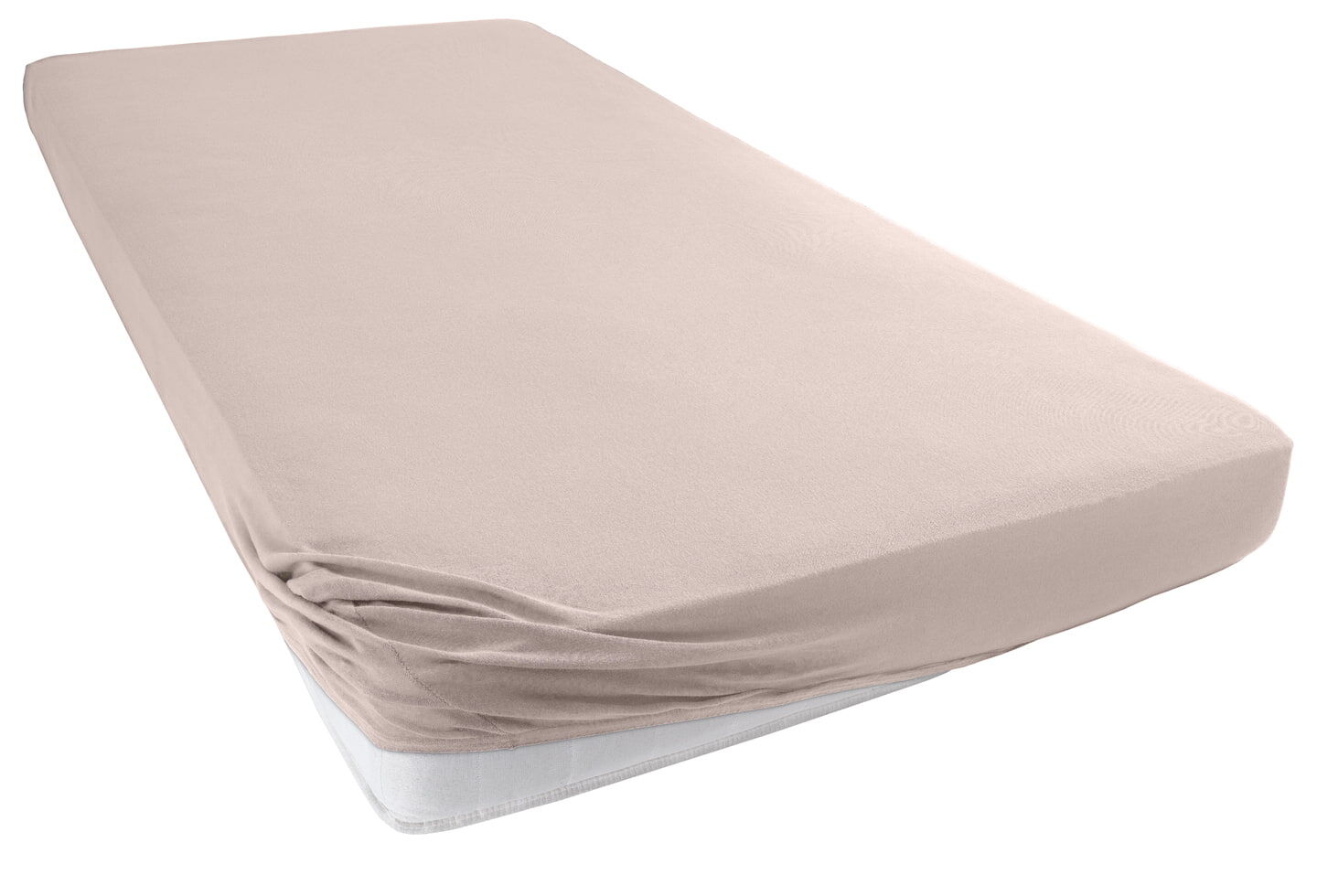 Ravensberger Matratzen Spannbettlaken beige bezogen