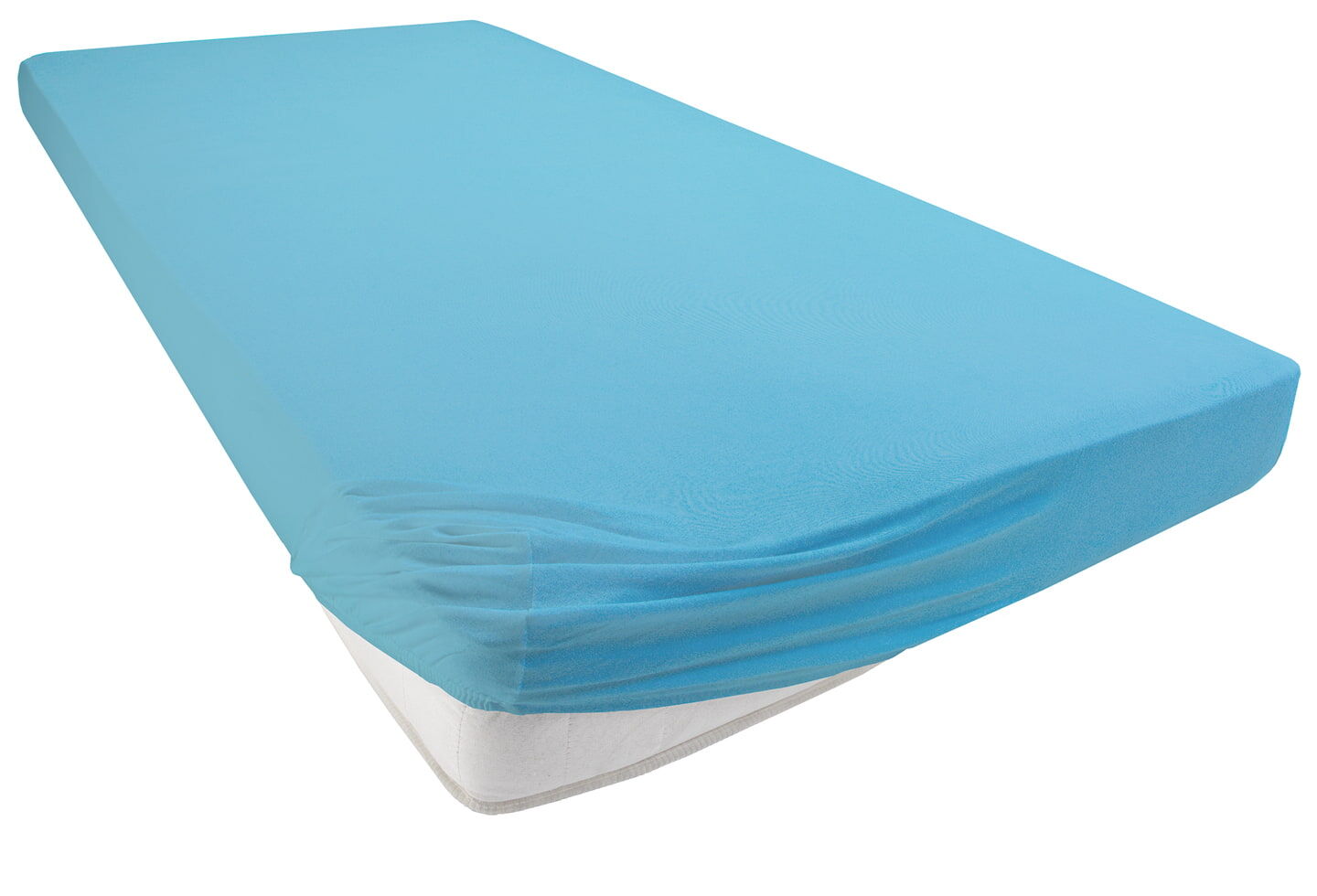 Ravensberger Matratzen Spannbettlaken türkis bezogen